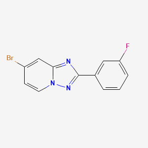 molecular formula C12H7BrFN3 B8756795 7-Bromo-2-(3-fluorophenyl)-[1,2,4]triazolo[1,5-A]pyridine 