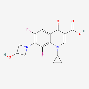 molecular formula C16H14F2N2O4 B8756811 1-Cyclopropyl-6,8-difluoro-7-(3-hydroxyazetidin-1-yl)-4-oxo-1,4-dihydroquinoline-3-carboxylic acid CAS No. 124668-01-5