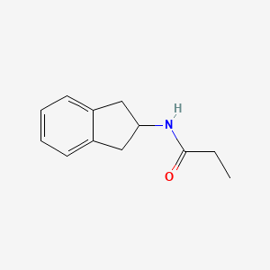 molecular formula C12H15NO B8756885 Propanamide, N-(2,3-dihydro-1H-inden-2-yl)- CAS No. 138006-38-9