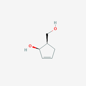 molecular formula C6H10O2 B8756890 (1R,5R)-5-(Hydroxymethyl)cyclopent-2-enol 