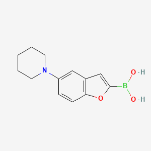 (5-(Piperidin-1-YL)benzofuran-2-YL)boronic acid