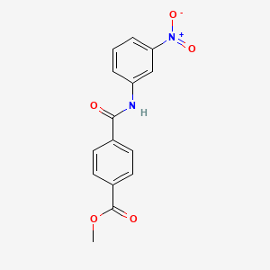 molecular formula C15H12N2O5 B8756938 Methyl-4-(m-nitrophenylcarbamoyl)benzoate 