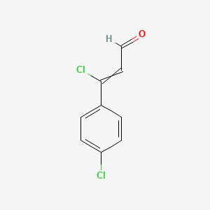 molecular formula C9H6Cl2O B8756985 3-(4-Chlorophenyl)-3-chloroacrolein 