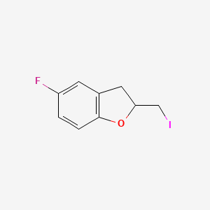 molecular formula C9H8FIO B8757013 5-Fluoro-2-(iodomethyl)-2,3-dihydrobenzofuran 