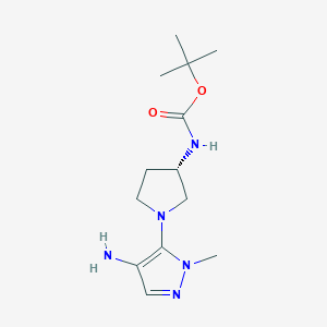 (S)-3-(Boc-amino)-1-(4-amino-1-methyl-1H-pyrazol-5-YL)pyrrolidine