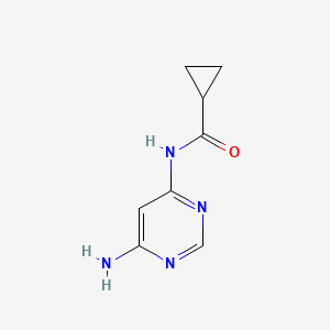 molecular formula C8H10N4O B8757061 N-(6-Aminopyrimidin-4-yl)cyclopropanecarboxamide 