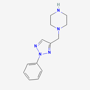 molecular formula C13H17N5 B8757081 1-[(2-Phenyl-2H-1,2,3-triazol-4-yl)methyl]piperazine CAS No. 89292-82-0