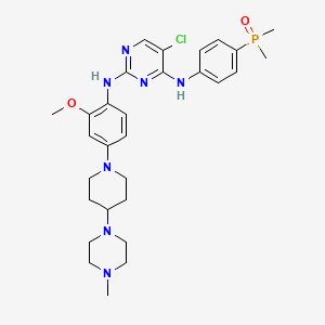 2,4-Pyrimidinediamine, 5-chloro-N4-[4-(dimethylphosphinyl)phenyl]-N2-[2-methoxy-4-[4-(4-methyl-1-piperazinyl)-1-piperidinyl]phenyl]-