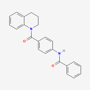 molecular formula C23H20N2O2 B8757245 N-[4-(3,4-dihydroquinolin-1(2H)-ylcarbonyl)phenyl]benzamide 