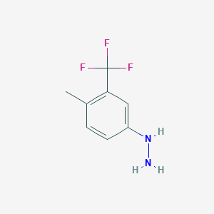 molecular formula C8H9F3N2 B8757248 (4-Methyl-3-trifluoromethyl-phenyl)-hydrazine 