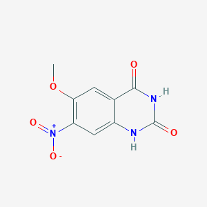 molecular formula C9H7N3O5 B8757253 6-Methoxy-7-nitroquinazoline-2,4(1H,3H)-dione CAS No. 648927-57-5