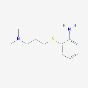 molecular formula C11H18N2S B8757318 2-(3-Dimethylaminopropylthio)aniline 