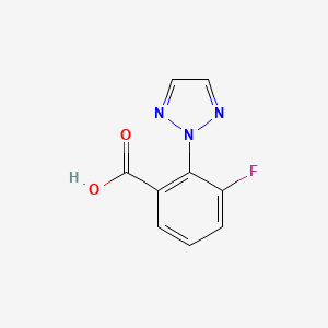 molecular formula C9H6FN3O2 B8757332 3-Fluoro-2-(2H-1,2,3-triazol-2-yl)benzoic acid CAS No. 1293284-51-1