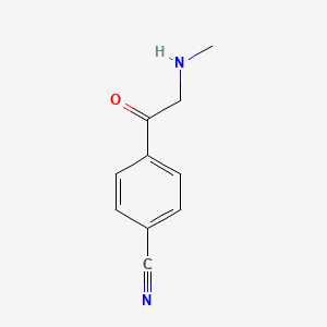 molecular formula C10H10N2O B8757341 4-(N-methylglycyl)benzonitrile 