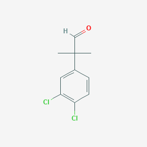 molecular formula C10H10Cl2O B8757582 2-(3,4-Dichlorophenyl)-2-methylpropanal 
