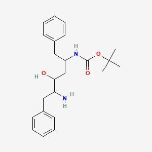 molecular formula C23H32N2O3 B8757645 (1-Benzyl-3-hydroxy-4-amino-5-phenylpentyl)carbamic acid tert-butyl ester 