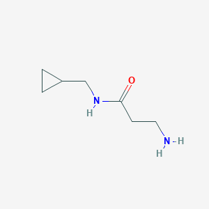 molecular formula C7H14N2O B8757665 N-cyclopropylmethyl beta-alanine amide 