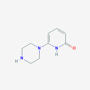 molecular formula C9H13N3O B8757686 1-(6-Hydroxy-2-pyridyl)piperazine 