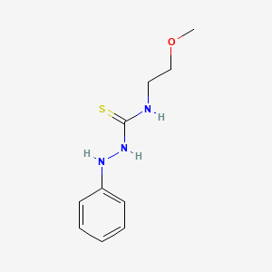 molecular formula C10H15N3OS B8757769 N-(2-methoxyethyl)-2-phenylhydrazinecarbothioamide CAS No. 97900-82-8