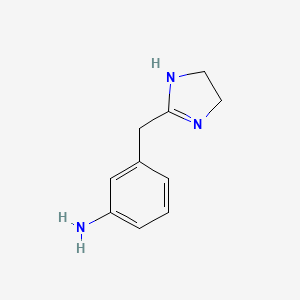 molecular formula C10H13N3 B8757808 3-(4,5-dihydro-1H-imidazol-2-ylmethyl)aniline CAS No. 387864-94-0