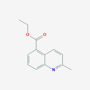 molecular formula C13H13NO2 B8757901 Ethyl 2-methylquinoline-5-carboxylate 