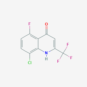 molecular formula C10H4ClF4NO B8757902 8-Chloro-5-fluoro-2-(trifluoromethyl)quinolin-4-OL CAS No. 917251-94-6