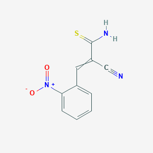 molecular formula C10H7N3O2S B8757966 2-Propenethioamide, 2-cyano-3-(2-nitrophenyl)- CAS No. 93440-30-3