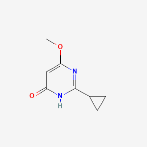 molecular formula C8H10N2O2 B8758186 2-Cyclopropyl-6-methoxypyrimidin-4(1H)-one CAS No. 70058-41-2