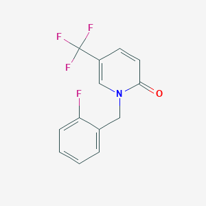 molecular formula C13H9F4NO B8758243 1-(2-fluorobenzyl)-5-(trifluoromethyl)pyridin-2(1H)-one 