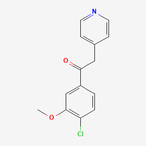 molecular formula C14H12ClNO2 B8758247 1-(4-Chloro-3-methoxy-phenyl)-2-pyridin-4-yl-ethanone 