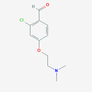 B8758398 2-Chloro-4-[2-(dimethylamino)ethoxy]benzaldehyde CAS No. 650629-11-1