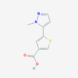 molecular formula C9H8N2O2S B8758486 5-(1-methyl-1H-pyrazol-5-yl)-3-thiophenecarboxylic acid 