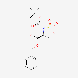molecular formula C15H19NO7S B8758610 4-Benzyl 3-(tert-butyl) (S)-1,2,3-oxathiazolidine-3,4-dicarboxylate 2,2-dioxide 