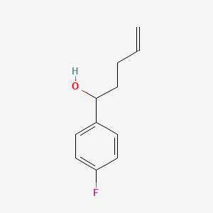 molecular formula C11H13FO B8758623 1-(4-Fluorophenyl)pent-4-en-1-ol 