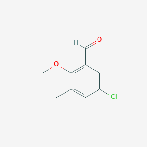 molecular formula C9H9ClO2 B8758635 5-Chloro-2-methoxy-3-methylbenzaldehyde 