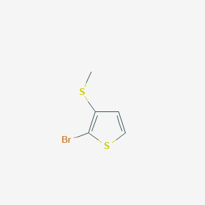 molecular formula C5H5BrS2 B8758644 2-Bromo-3-(methylsulfanyl)thiophene CAS No. 94781-39-2
