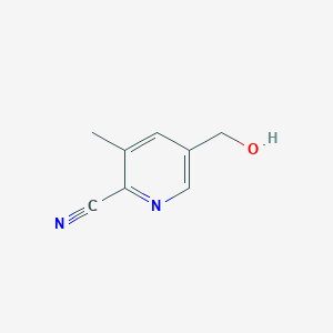 molecular formula C8H8N2O B8758727 5-(Hydroxymethyl)-3-methyl-2-pyridinecarbonitrile 