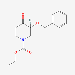 molecular formula C15H19NO4 B8758780 Ethyl 4-oxo-3-(phenylmethoxy)piperidine-1-carboxylate CAS No. 84145-23-3