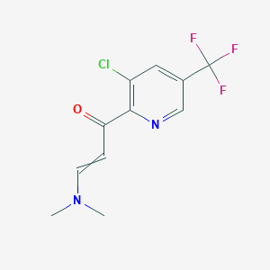 molecular formula C11H10ClF3N2O B8758844 1-[3-Chloro-5-(trifluoromethyl)pyridin-2-yl]-3-(dimethylamino)prop-2-en-1-one 