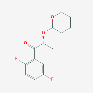 molecular formula C14H16F2O3 B8758877 (2R)-1-(2,5-Difluorophenyl)-2-((tetrahydro-2H-pyran-2-yl)oxy)propan-1-one CAS No. 241479-69-6