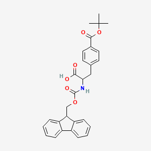 molecular formula C29H29NO6 B8758937 2-((((9H-Fluoren-9-yl)methoxy)carbonyl)amino)-3-(4-(tert-butoxycarbonyl)phenyl)propanoic acid CAS No. 183070-47-5
