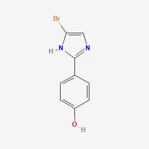 molecular formula C9H7BrN2O B8758993 4-Bromo-2-(4-hydroxyphenyl)imidazole 