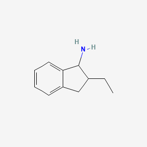 molecular formula C11H15N B8758997 2-Ethyl-2,3-dihydro-1H-inden-1-amine CAS No. 61957-51-5