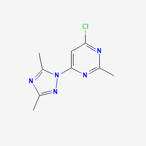 molecular formula C9H10ClN5 B8759063 4-chloro-6-(3,5-dimethyl-1H-1,2,4-triazol-1-yl)-2-methylpyrimidine 