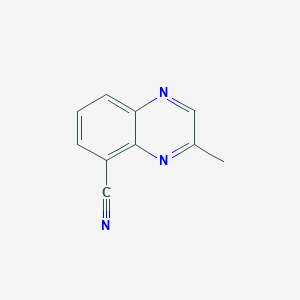 molecular formula C10H7N3 B8759254 3-Methylquinoxaline-5-carbonitrile 