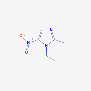 molecular formula C6H9N3O2 B8759312 1-ethyl-2-methyl-5-nitro-1H-imidazole 