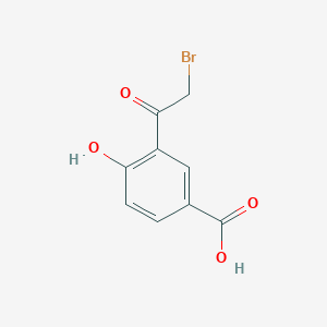 molecular formula C9H7BrO4 B8759333 3-(2-Bromoacetyl)-4-hydroxybenzoic acid CAS No. 74815-31-9