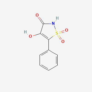 molecular formula C9H7NO4S B8759342 3(2H)-Isothiazolone, 4-hydroxy-5-phenyl-, 1,1-dioxide CAS No. 89566-24-5