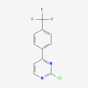 molecular formula C11H6ClF3N2 B8759392 2-Chloro-4-(4-(trifluoromethyl)phenyl)pyrimidine 