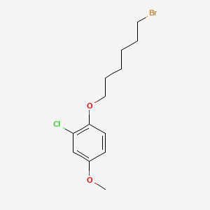 molecular formula C13H18BrClO2 B8759396 4-((6-Bromohexyl)oxy)-3-chloroanisole CAS No. 56219-58-0